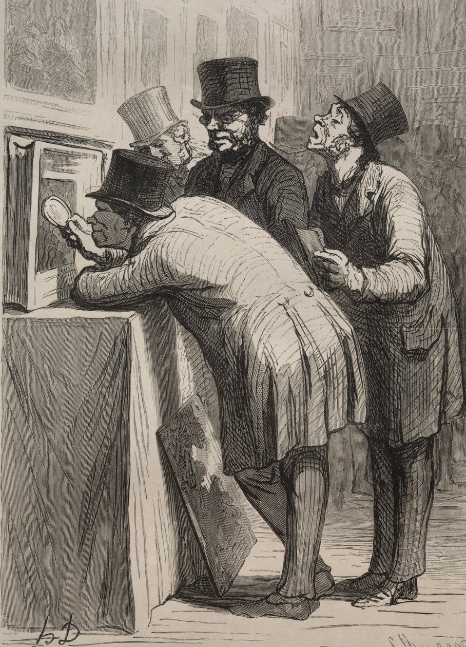 A sala de leilões: o amador. de Honoré Daumier