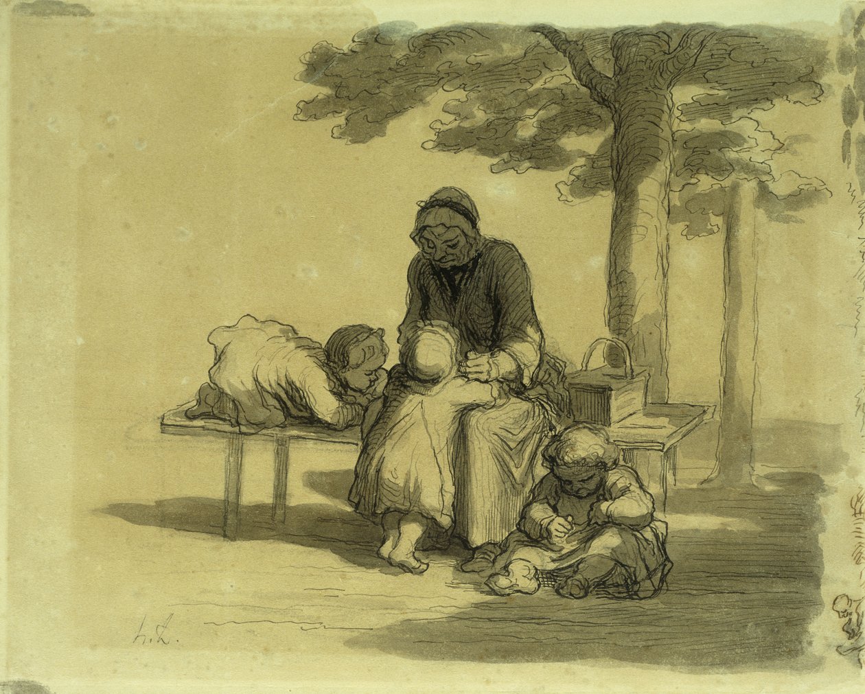 A avó; Uma ótima "mãe, de Honoré Daumier