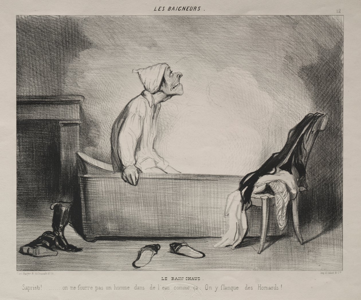 O banho quente de Honoré Daumier