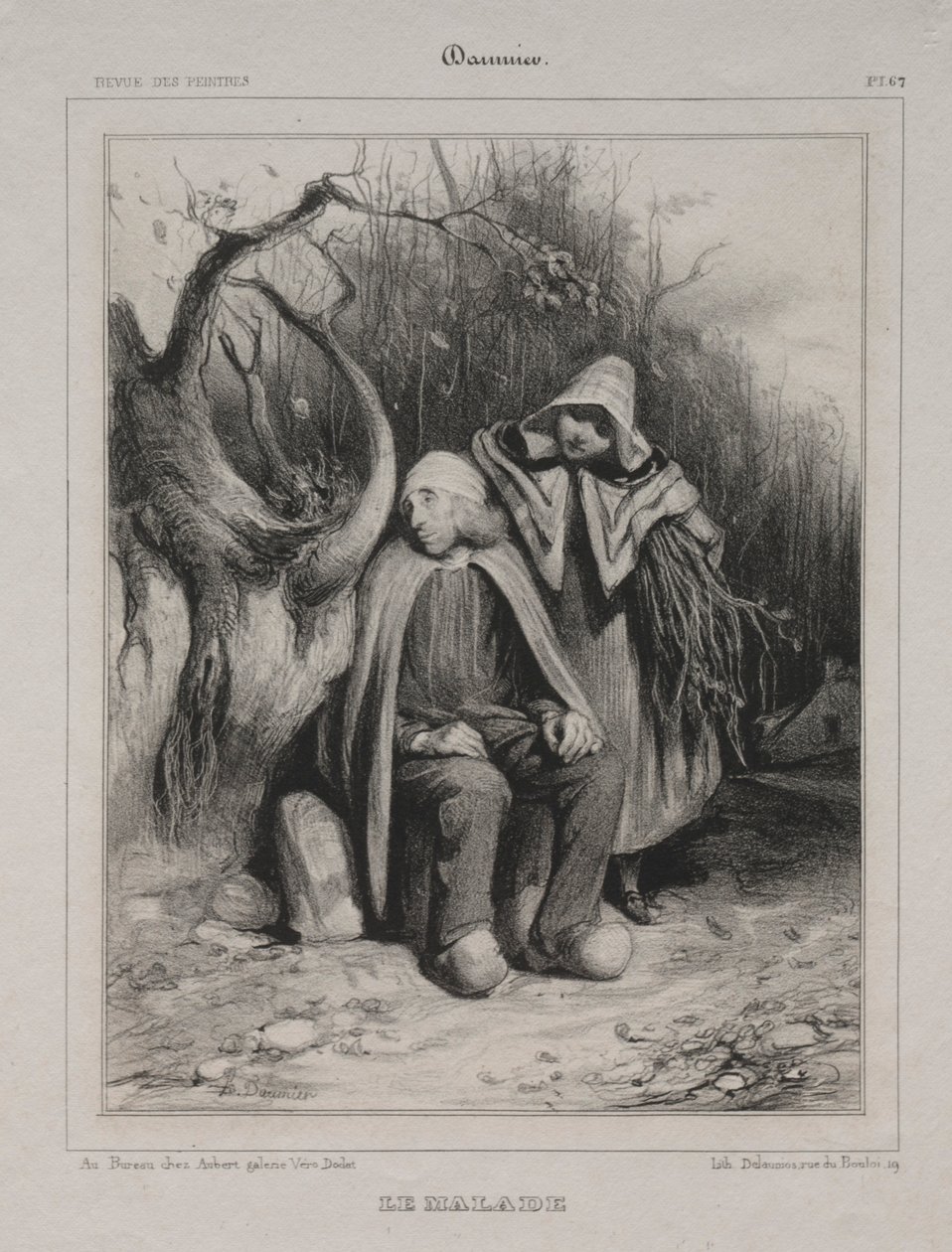 O inválido, 1835. de Honoré Daumier