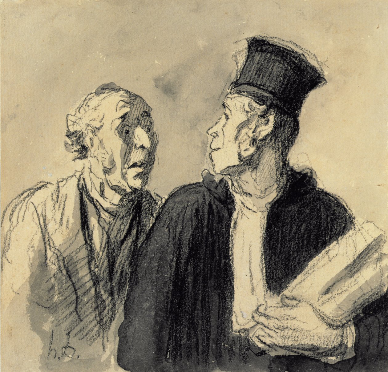 O advogado e seu cliente de Honoré Daumier