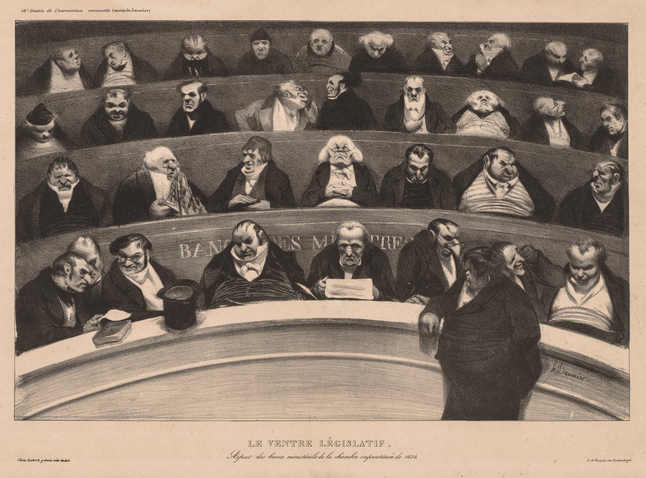 A Associação Mensal (ilustração 18): A Barriga Legislativa de Honoré Daumier