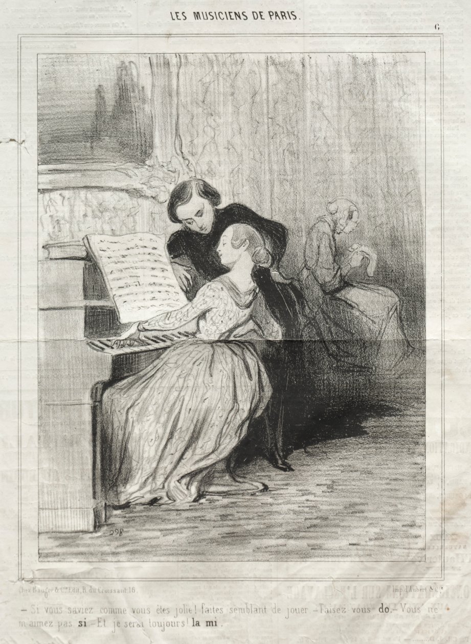 Os Músicos de Paris, placa 6: Se você soubesse o quão bonita você é! de Honoré Daumier
