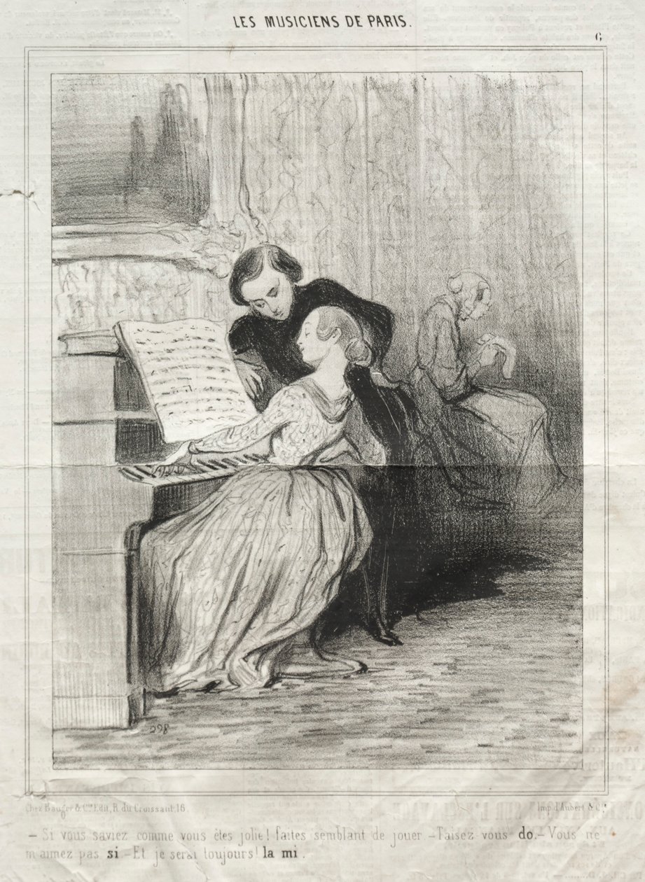 Os Músicos de Paris, ilustração 6: se você soubesse como é bonita !, 6 de março de 1841. de Honoré Daumier