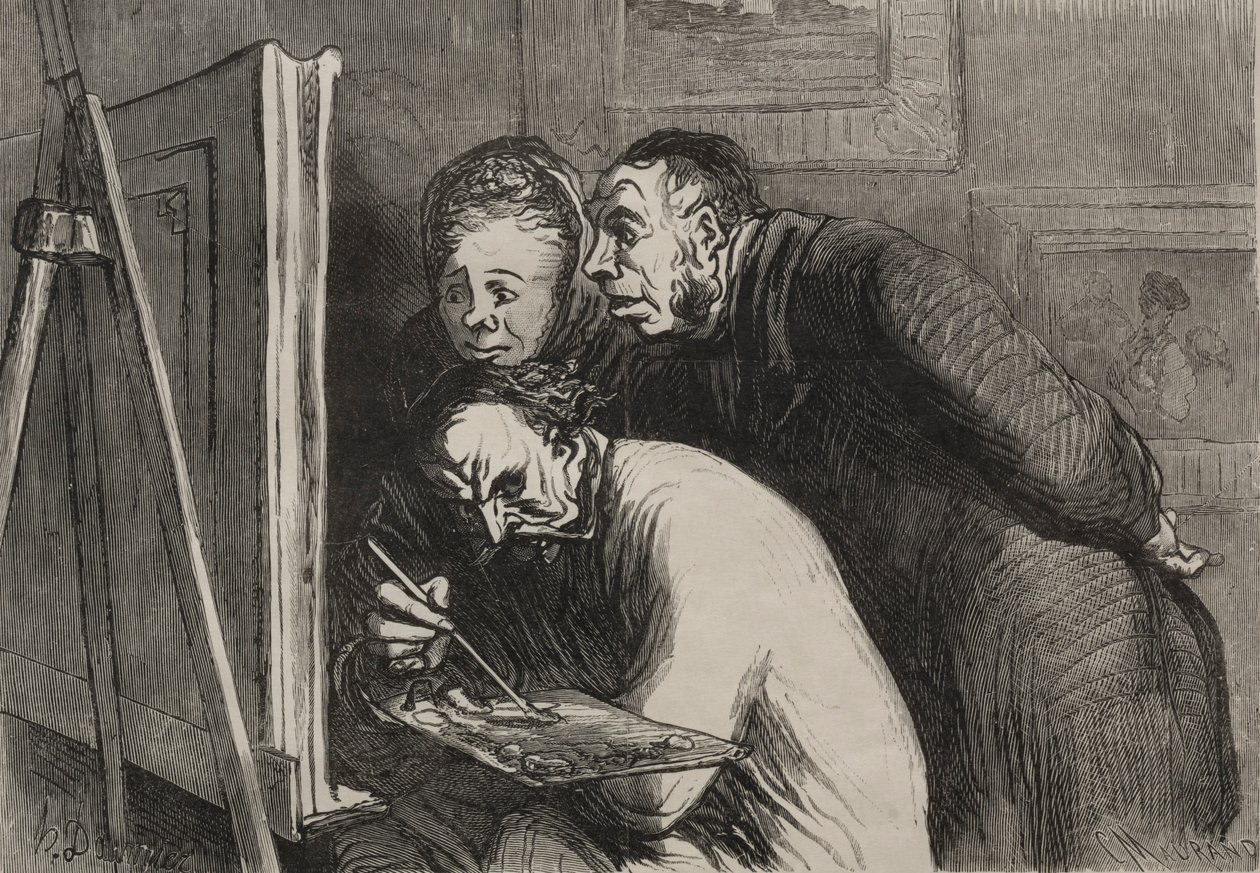 Os pintores: os pintores e os burgueses. de Honoré Daumier