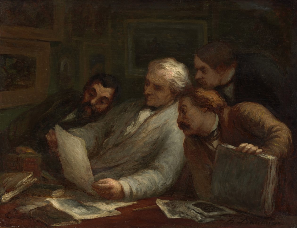 Os coletores de impressão, c.1860-63 de Honoré Daumier