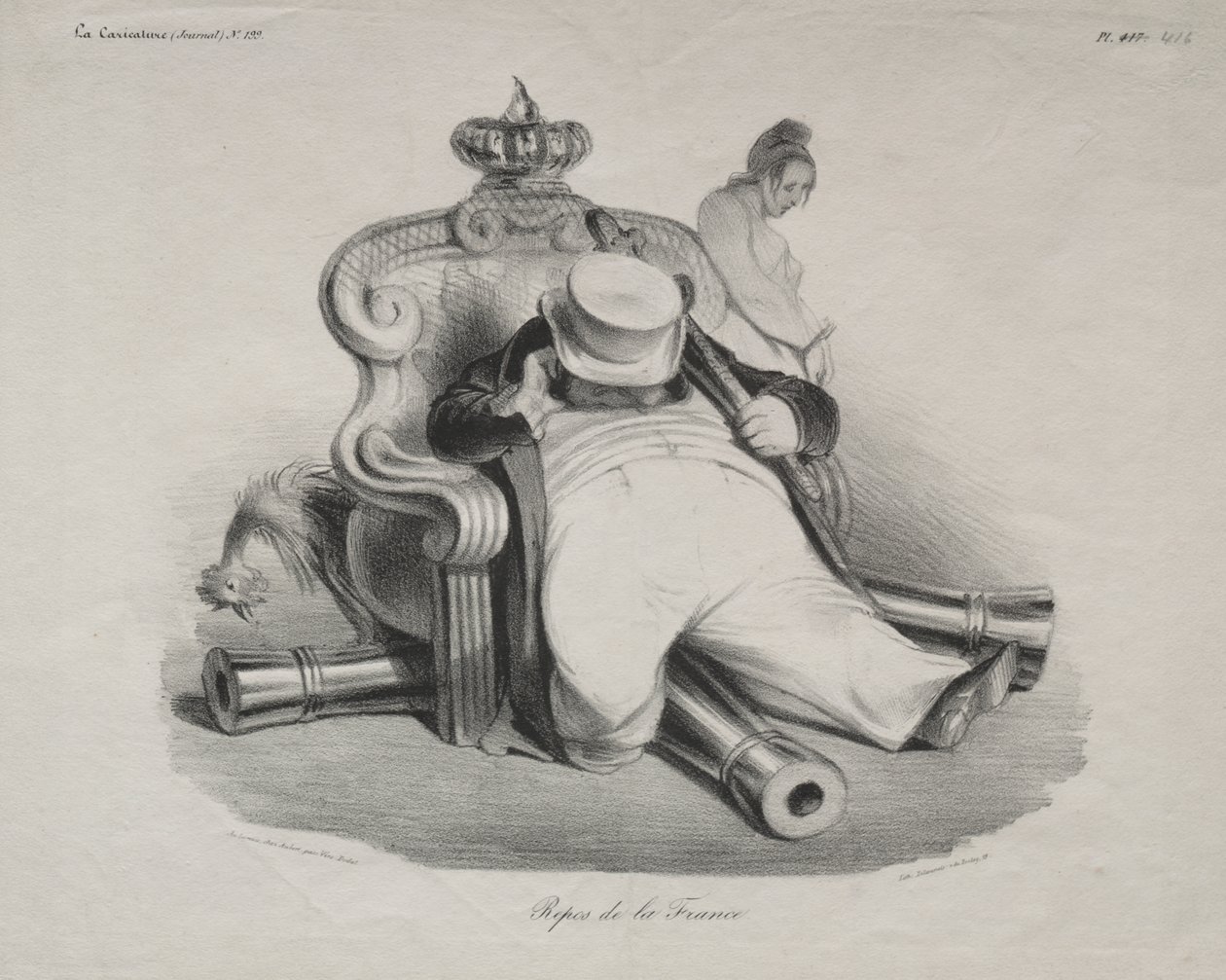 O Repouso da França de Honoré Daumier