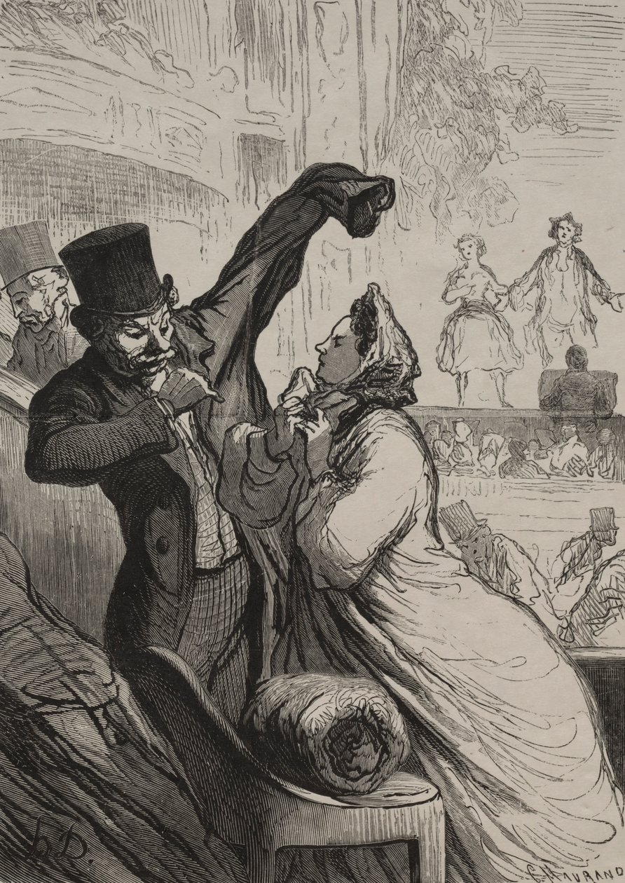 O teatro: a última cena. de Honoré Daumier