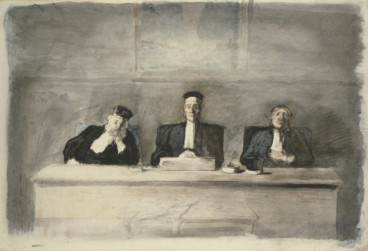 Os Três Juízes, 1858-60 de Honoré Daumier