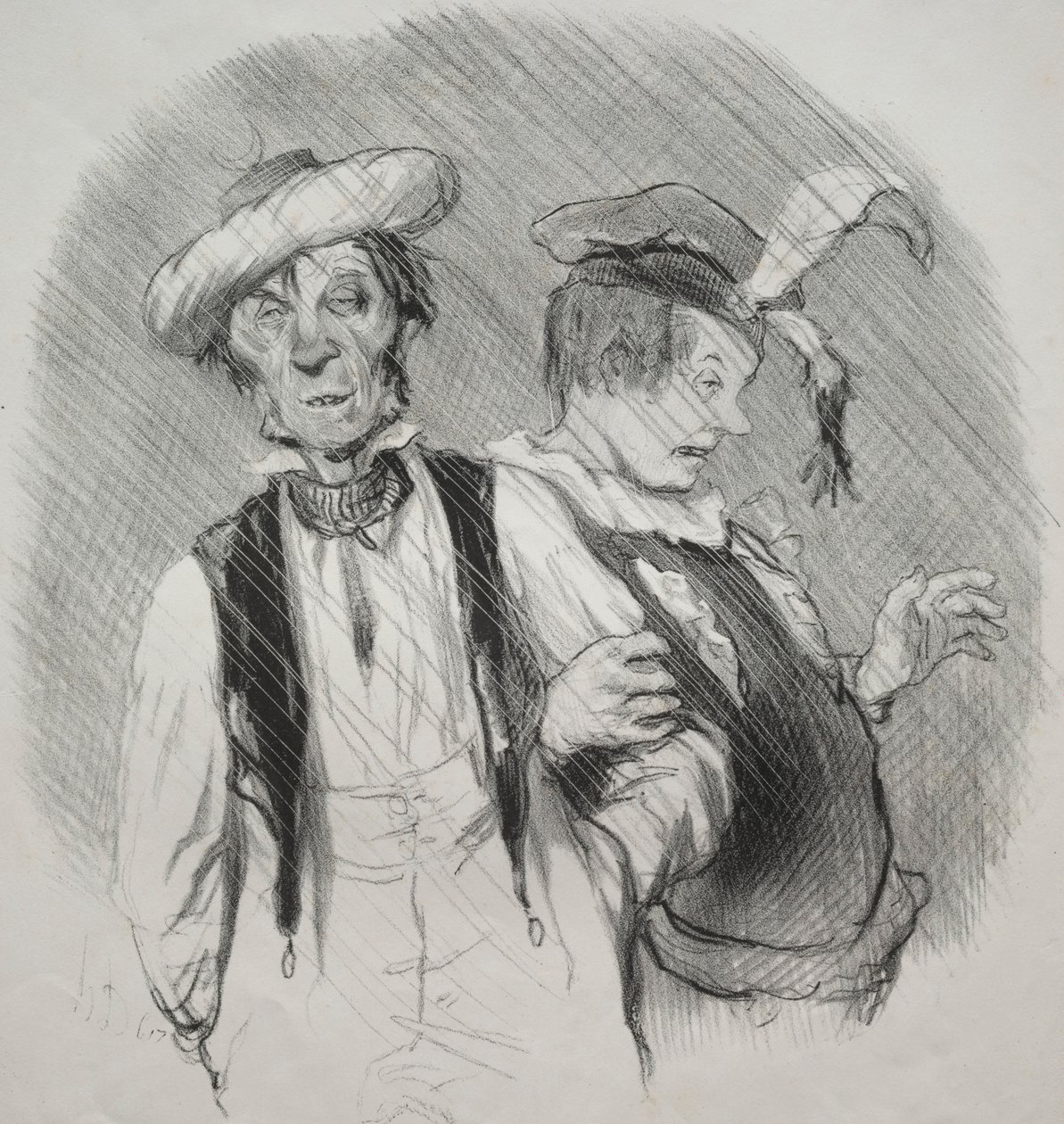 Os belos dias da vida, prato 18: Mardi gras, 1844. de Honoré Daumier