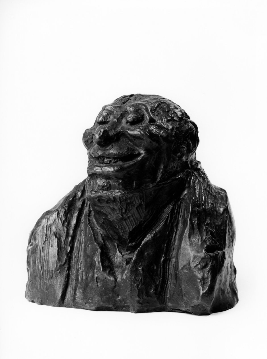 Os bustos da "Celebrites du Juste Milieu" "Caricatura de Auguste Hilarion Conde de Keratry (1769-1859), deputado e par da França" Escultura de Honore Daumier (1808-1879) do século XIX. Dim em cm H 13 x L 12 Inv RF 262 Musee des Beaux Arts, P de Honoré Daumier