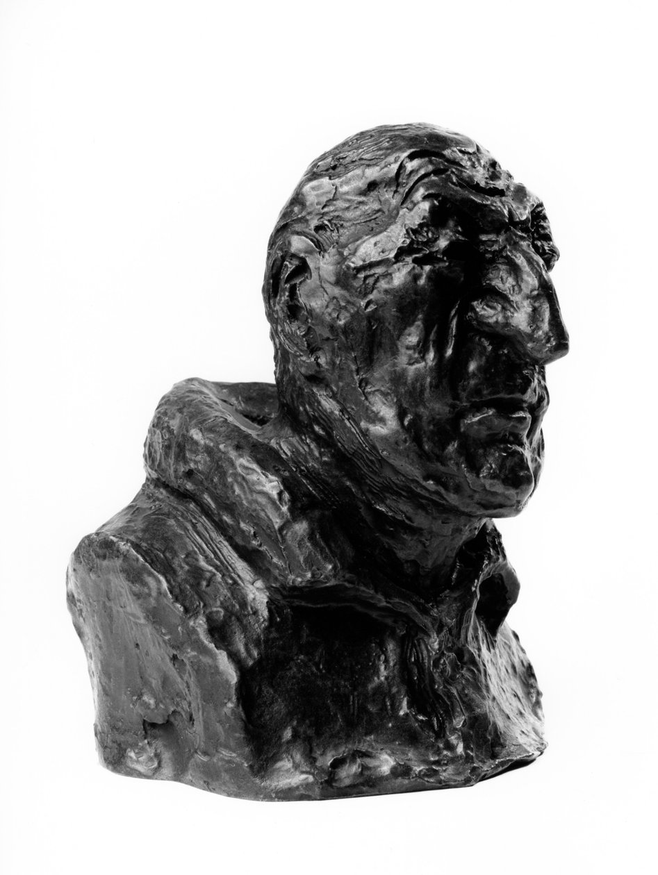 Os bustos do "Celebrites du Juste Milieu" "Caricatura do Conde François Dominique Reynaud de Montlosier (1755-1838), par da França ou Conde Marthe Camille Bachasson de Montalivet (1801-1880), par da França. o Fourbe e o Ruse". Esculpir de Honoré Daumier