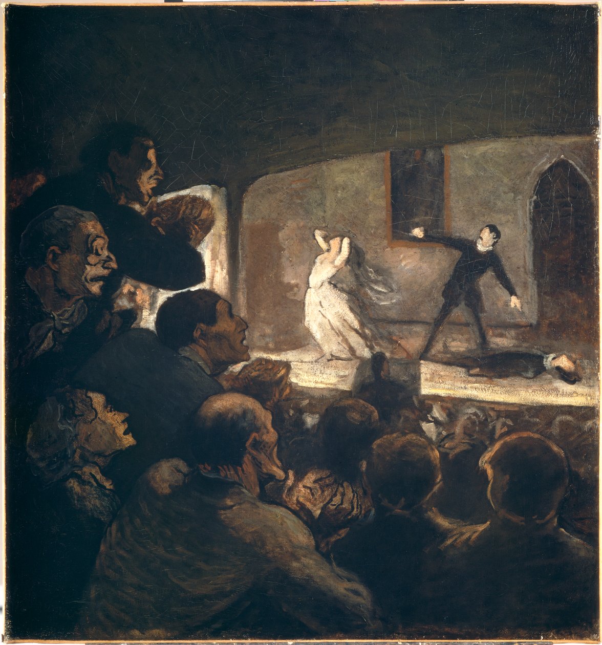 O drama, ca 1860 (óleo sobre tela) de Honoré Daumier