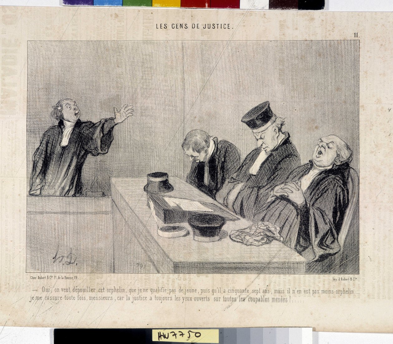 O povo da justiça. Cartoon de Honore Daumier (1808-1879), do jornal Le" Charivari", 37,5x28. Musee des Beaux Arts, Palais Longchamp, Marselha. de Honoré Daumier