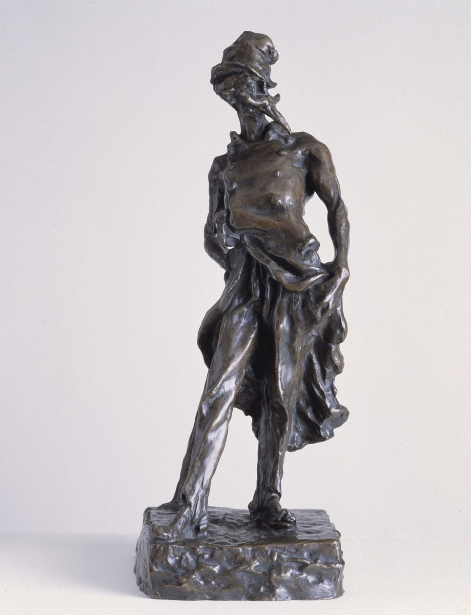 O ratapoil, um cartoonista político que representa o coveiro da República. Escultura de bronze com areia de Honore Daumier (1808-1879) de Honoré Daumier