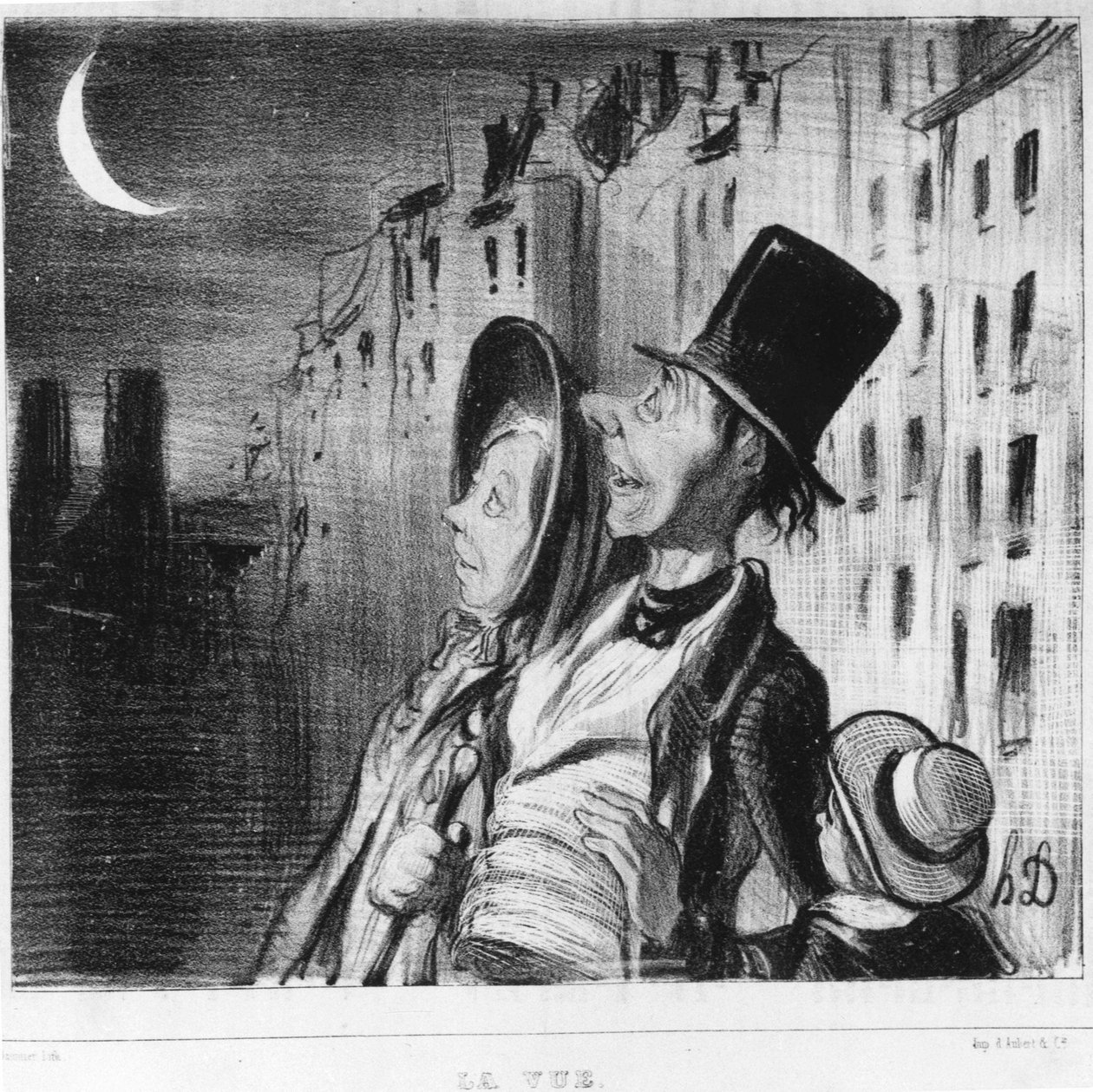 A vista: série extraída de "Cinq sens", de Honore Daumier (1808-1879). "Charivari". de Honoré Daumier