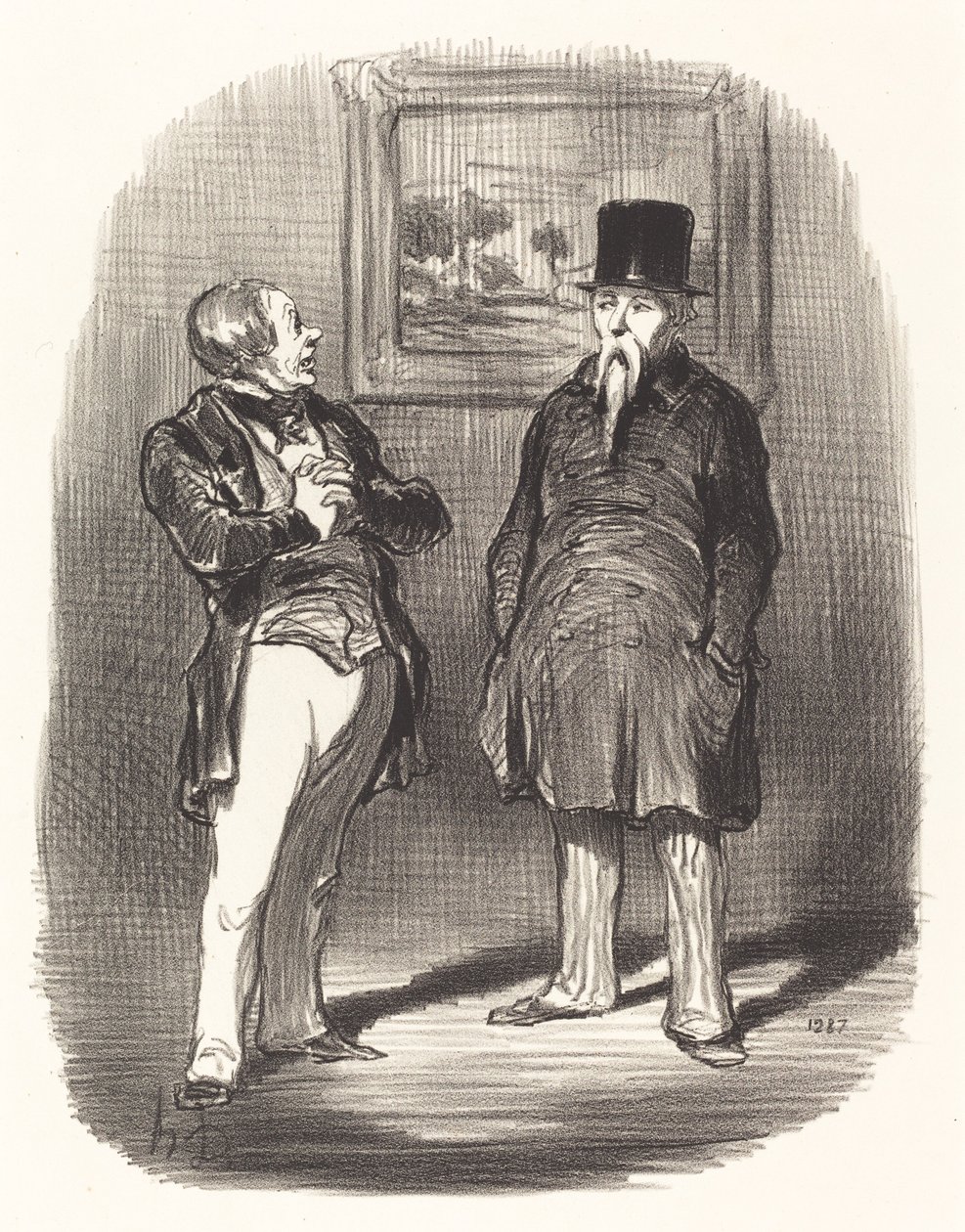 Espera... eu não te reconheci... de Honoré Daumier