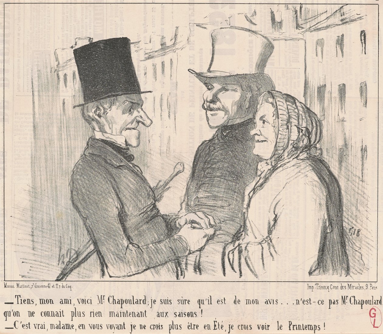 Aqui, meu amigo, aqui está o Sr. Chapoulard... de Honoré Daumier