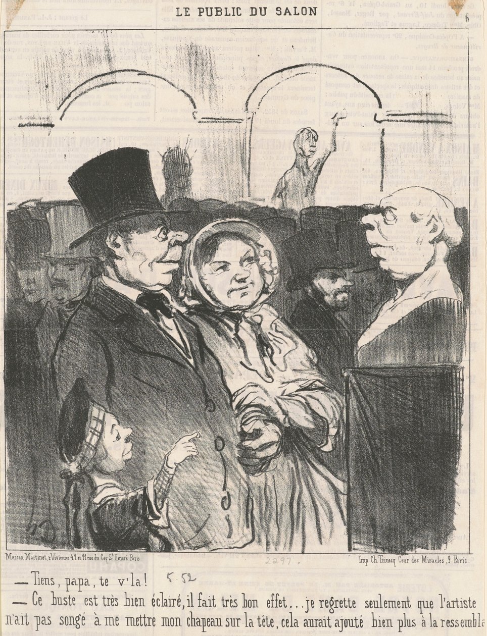Aqui, pai, aí está você! ... de Honoré Daumier