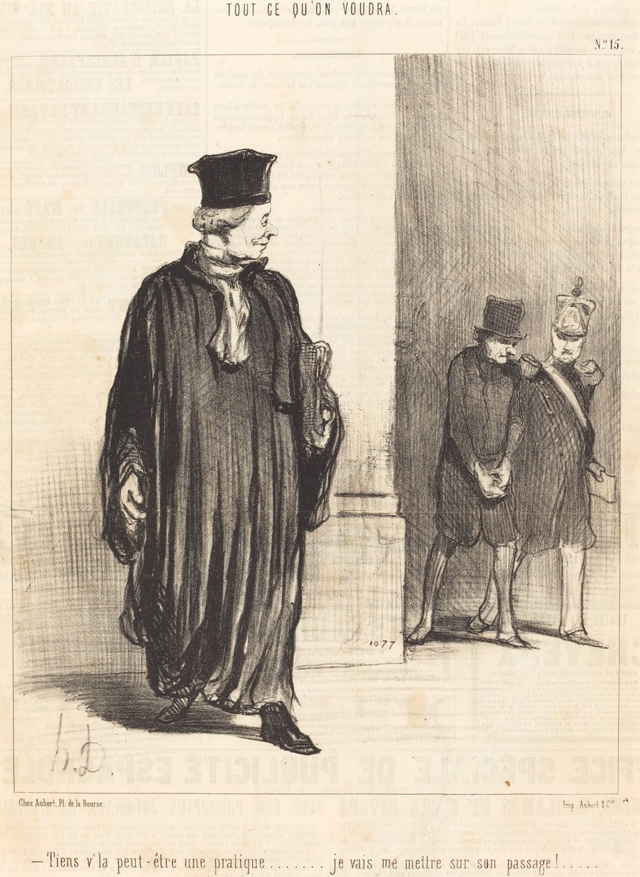 Aqui, talvez uma prática de Honoré Daumier