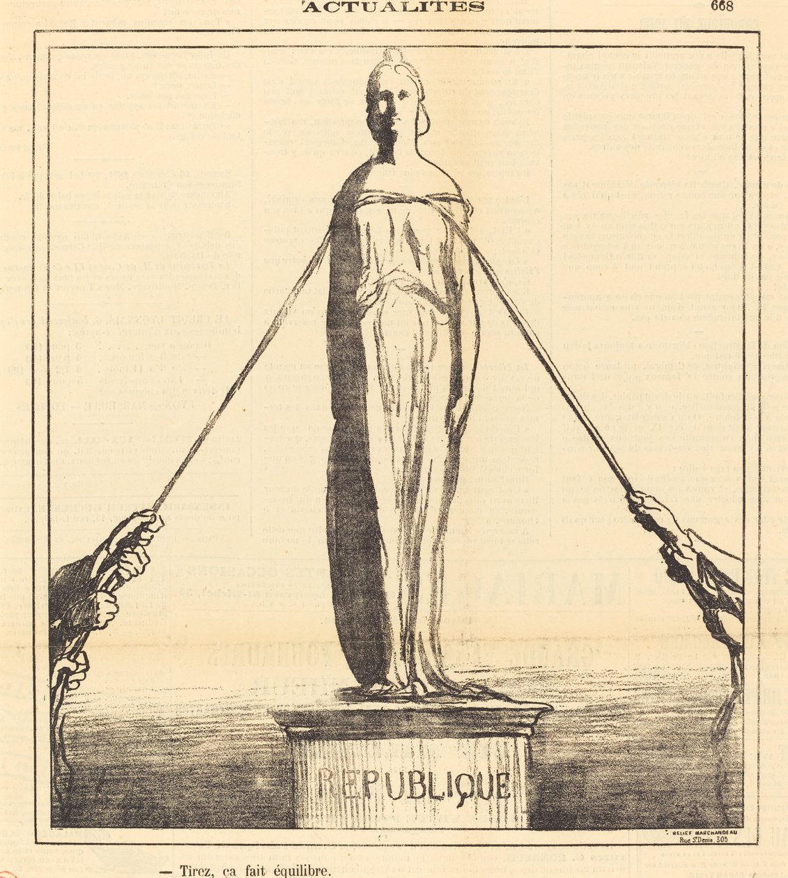 Atire, ele equilibra de Honoré Daumier