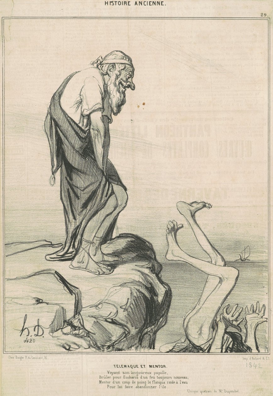 Télémaque et Mentor de Honoré Daumier