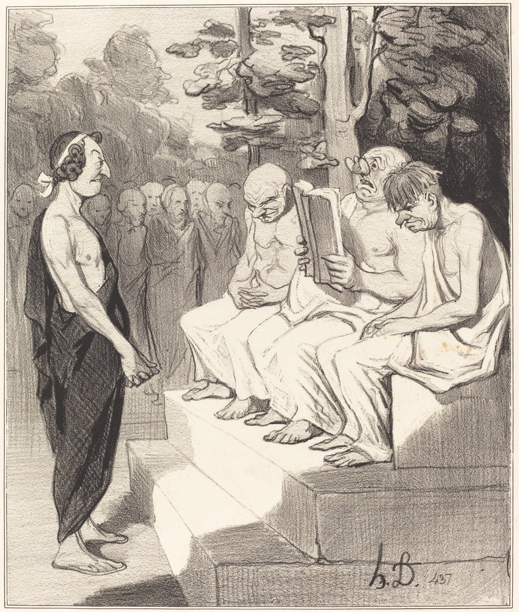 Telêmaco interrogado pelos sábios de Honoré Daumier