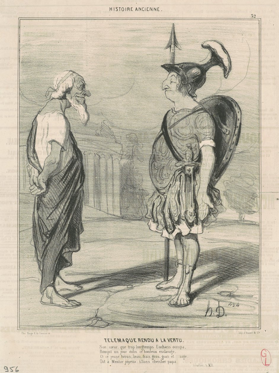 Telêmaco restaurado à virtude de Honoré Daumier