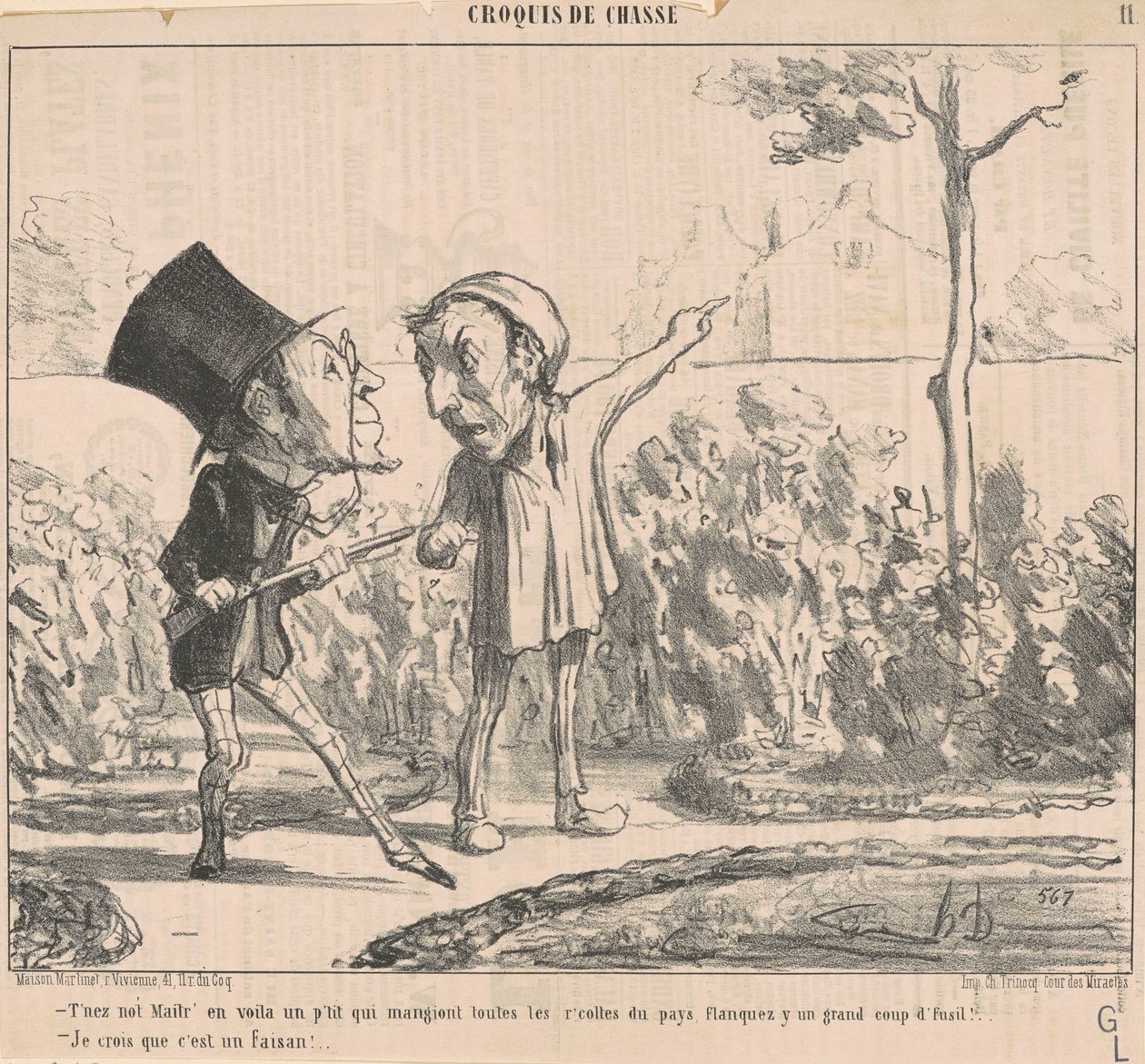 Não se importe, aqui está um pequeno... de Honoré Daumier