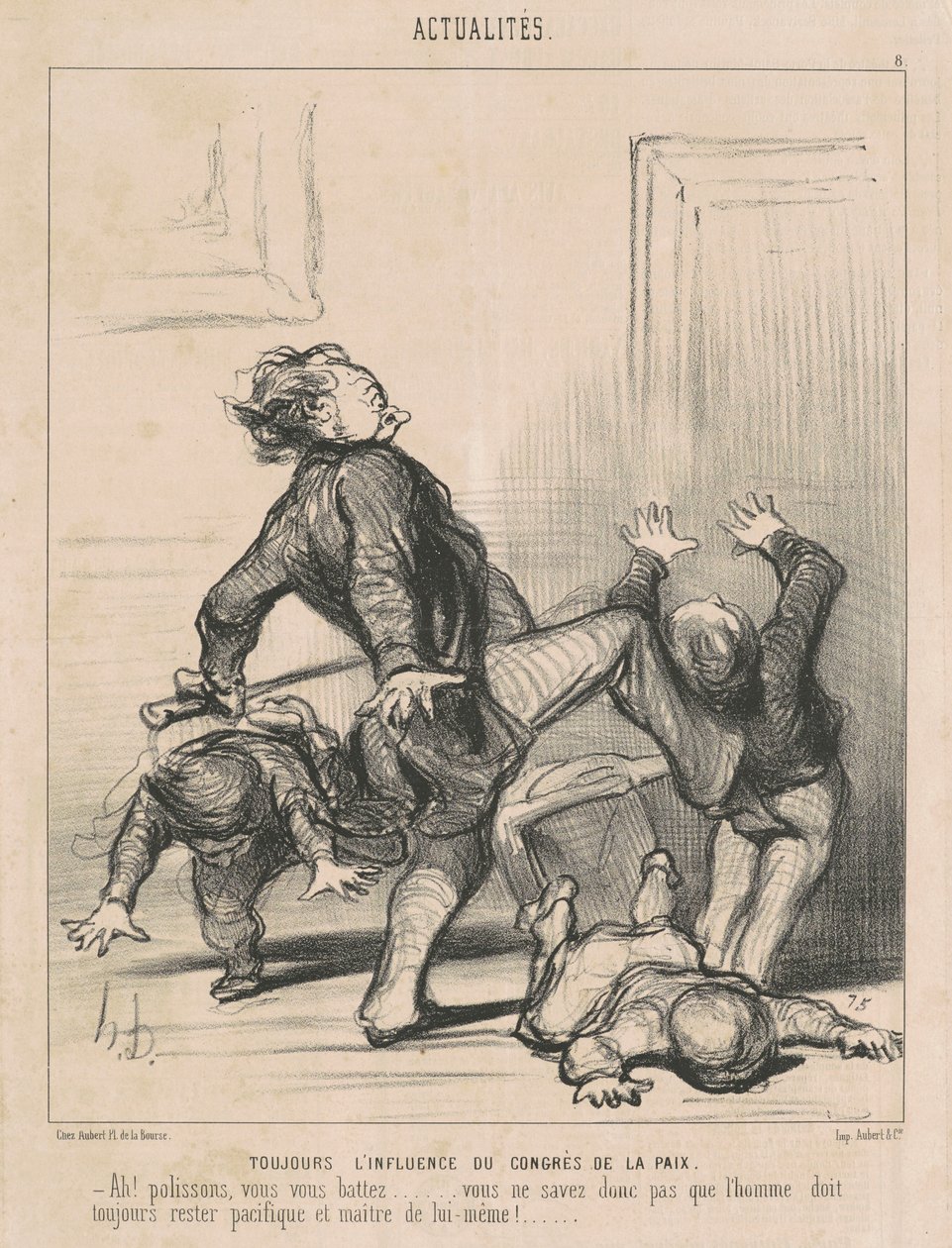 Ainda a influência do congresso de paz... de Honoré Daumier