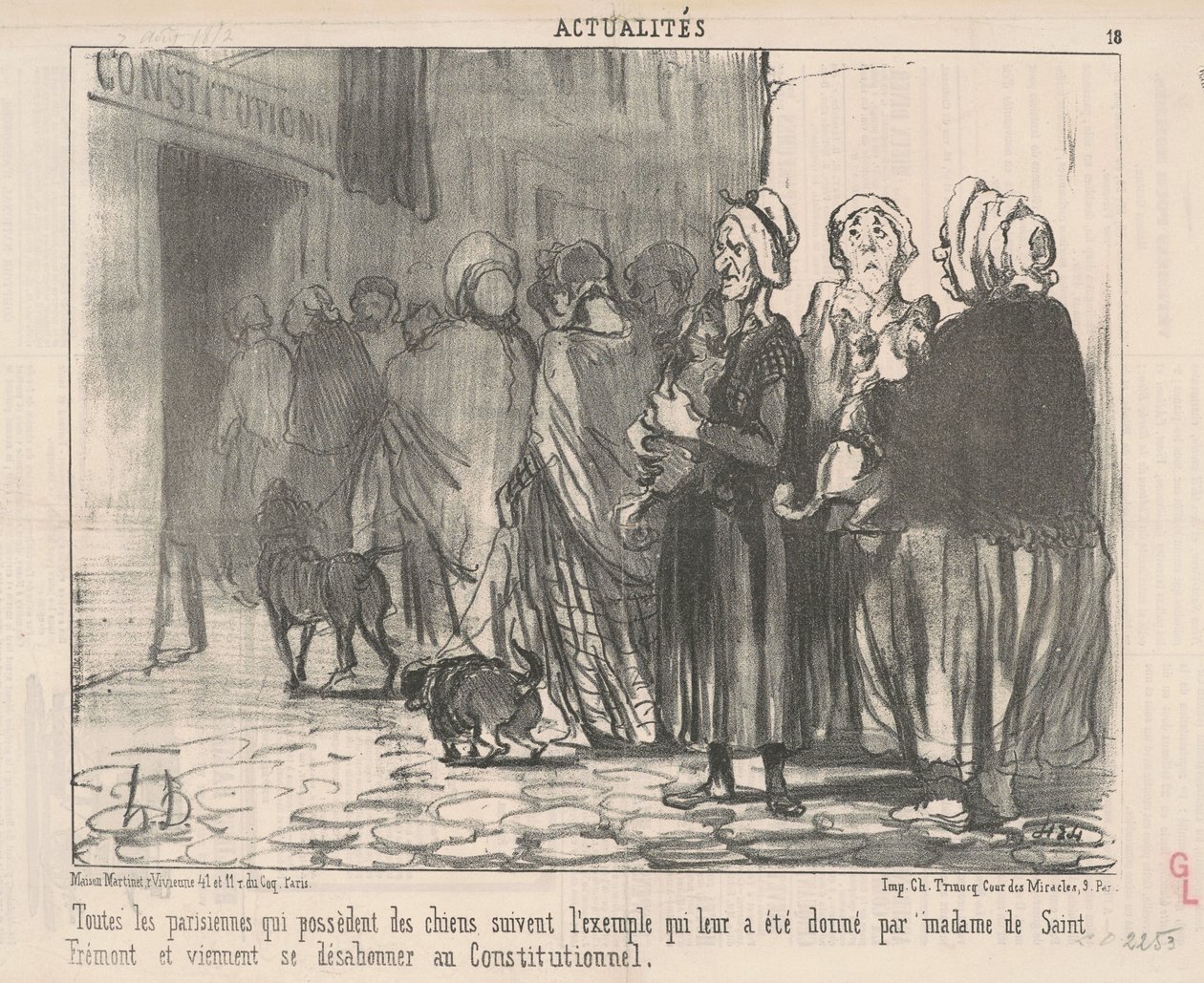 Todas as parisienses que possuem cachorros... de Honoré Daumier