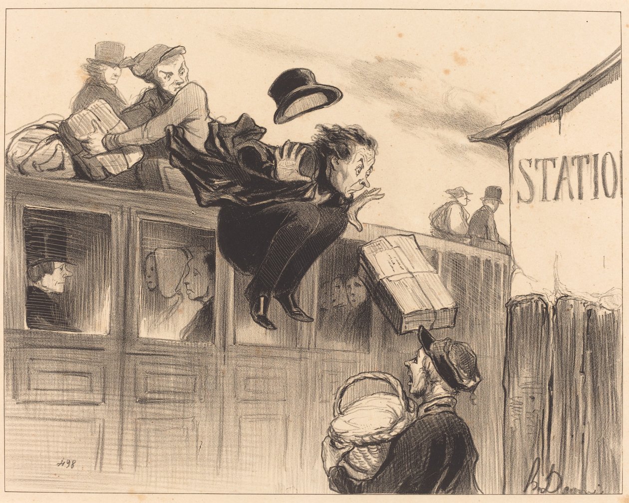 Trinta segundos de estação de Honoré Daumier