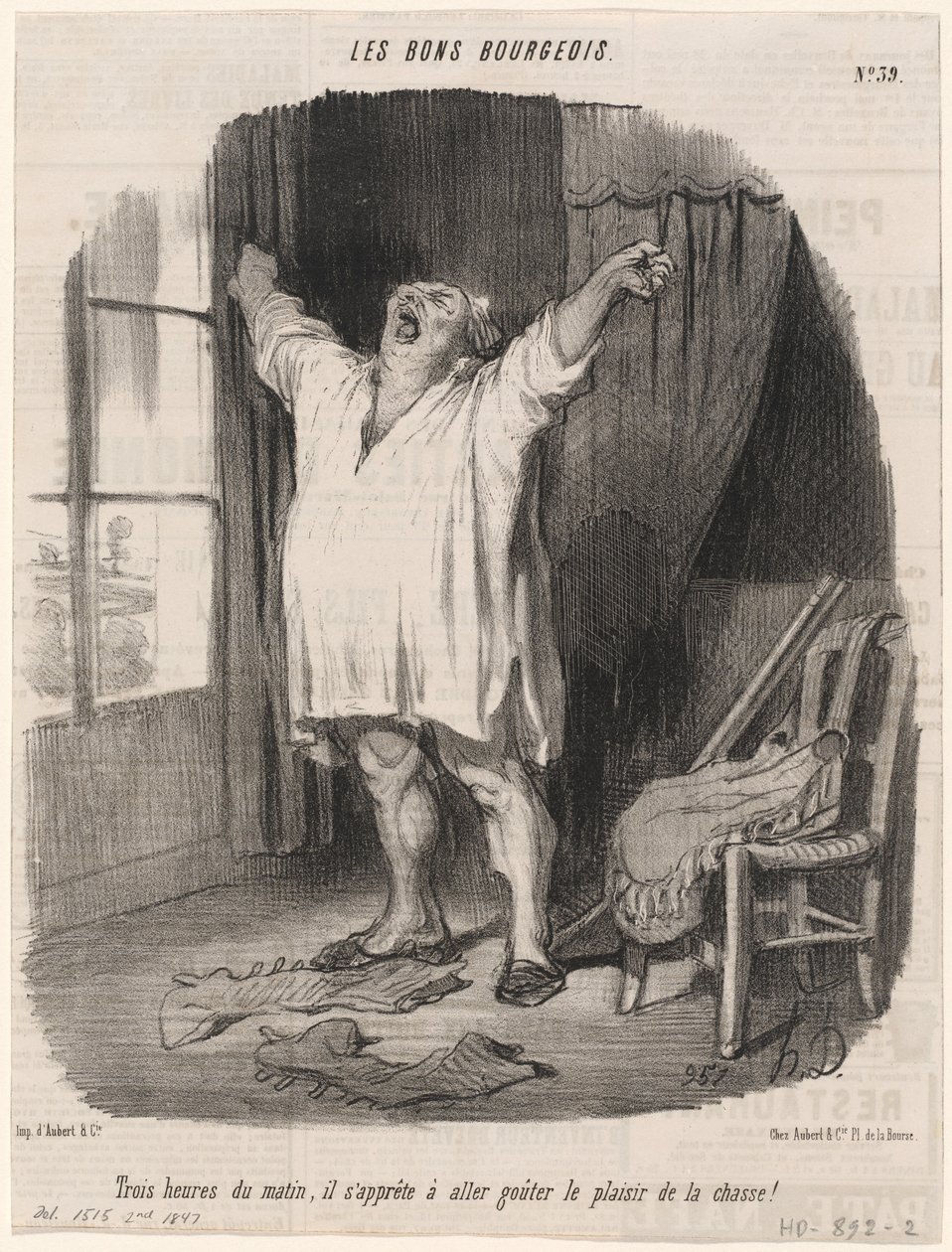 Três horas da manhã... de Honoré Daumier