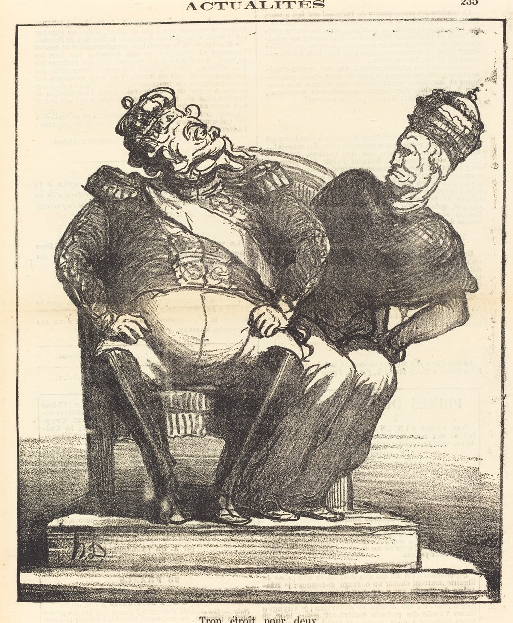 Muito estreito para dois de Honoré Daumier