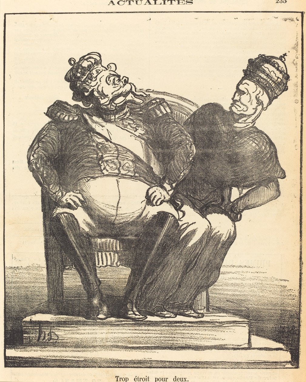 Muito estreito para dois de Honoré Daumier