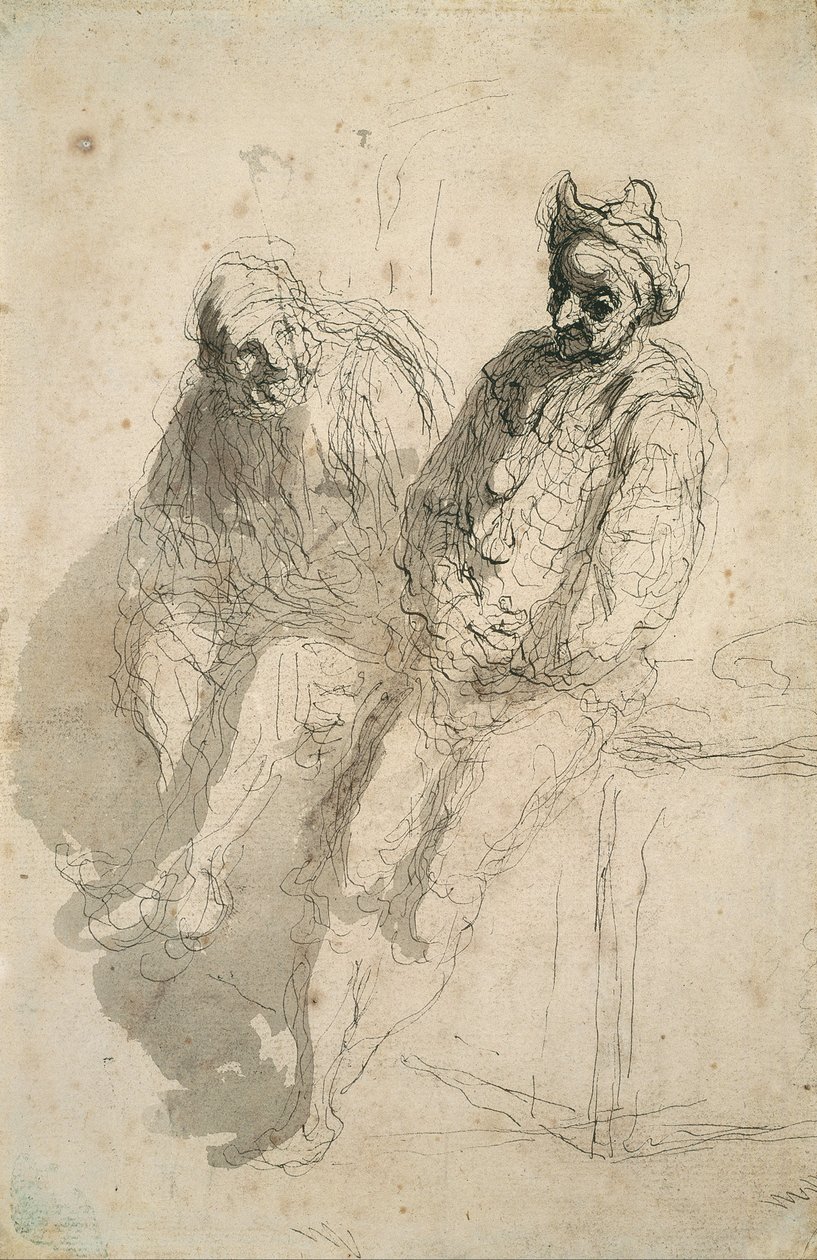 Dois Saltimbancos de Honoré Daumier