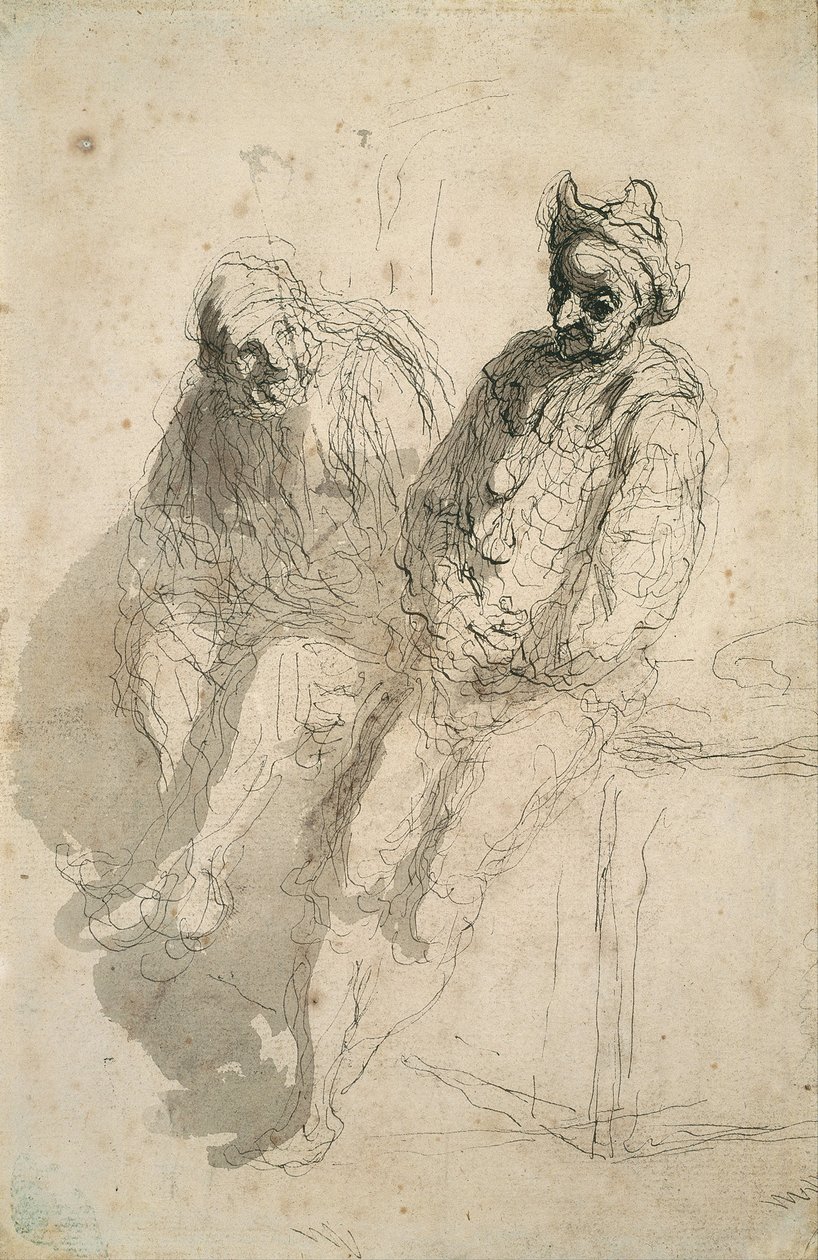 Two Saltimbanques Duas acrobatas de Honoré Daumier