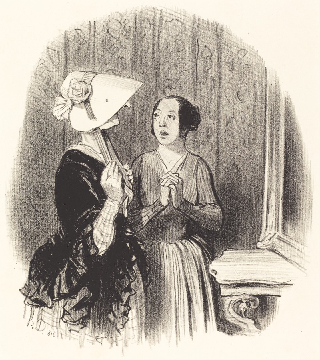 Um chapéu de Pamela de Honoré Daumier