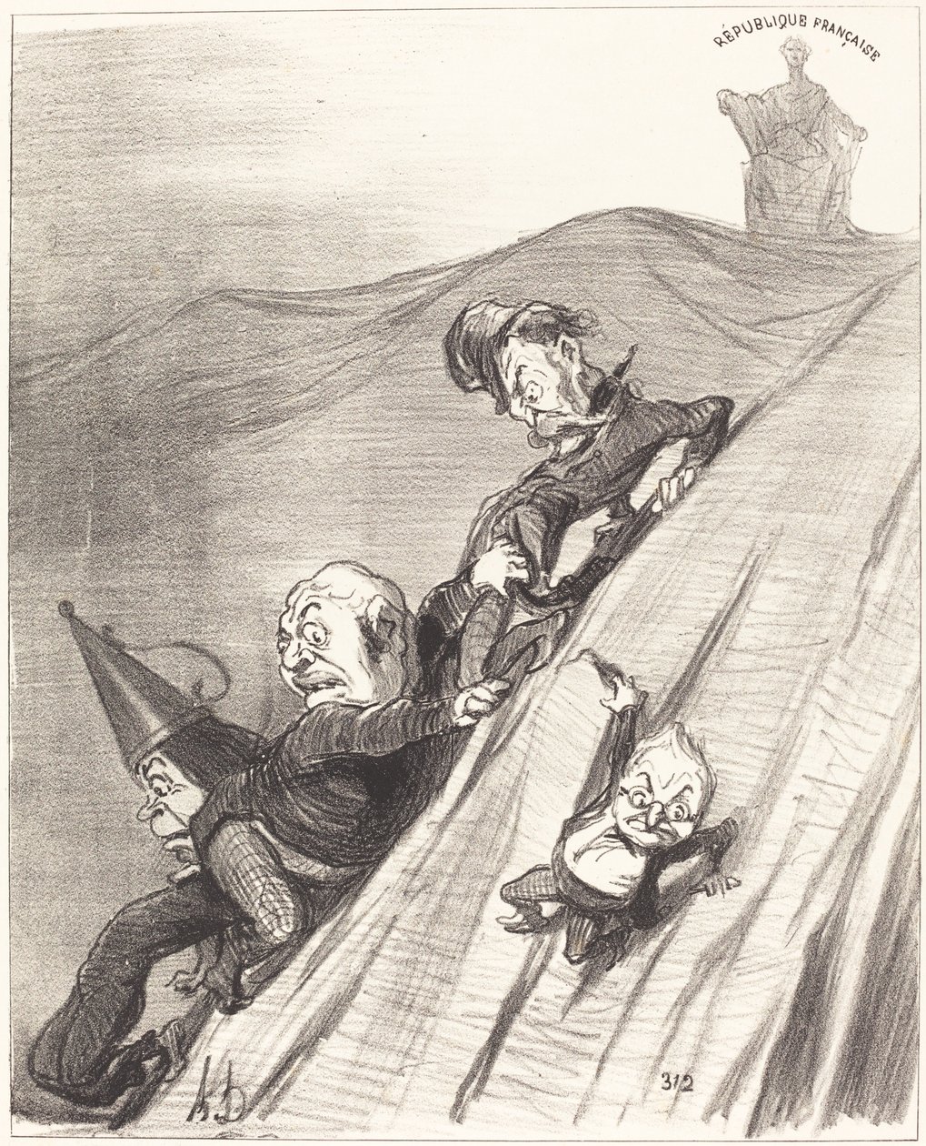 Um caminho perigoso de Honoré Daumier