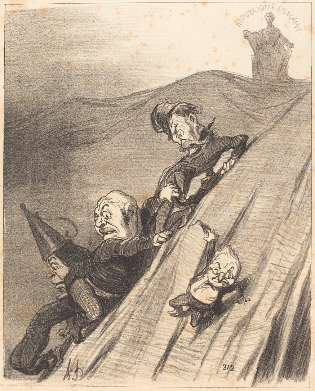 Um caminho perigoso de Honoré Daumier