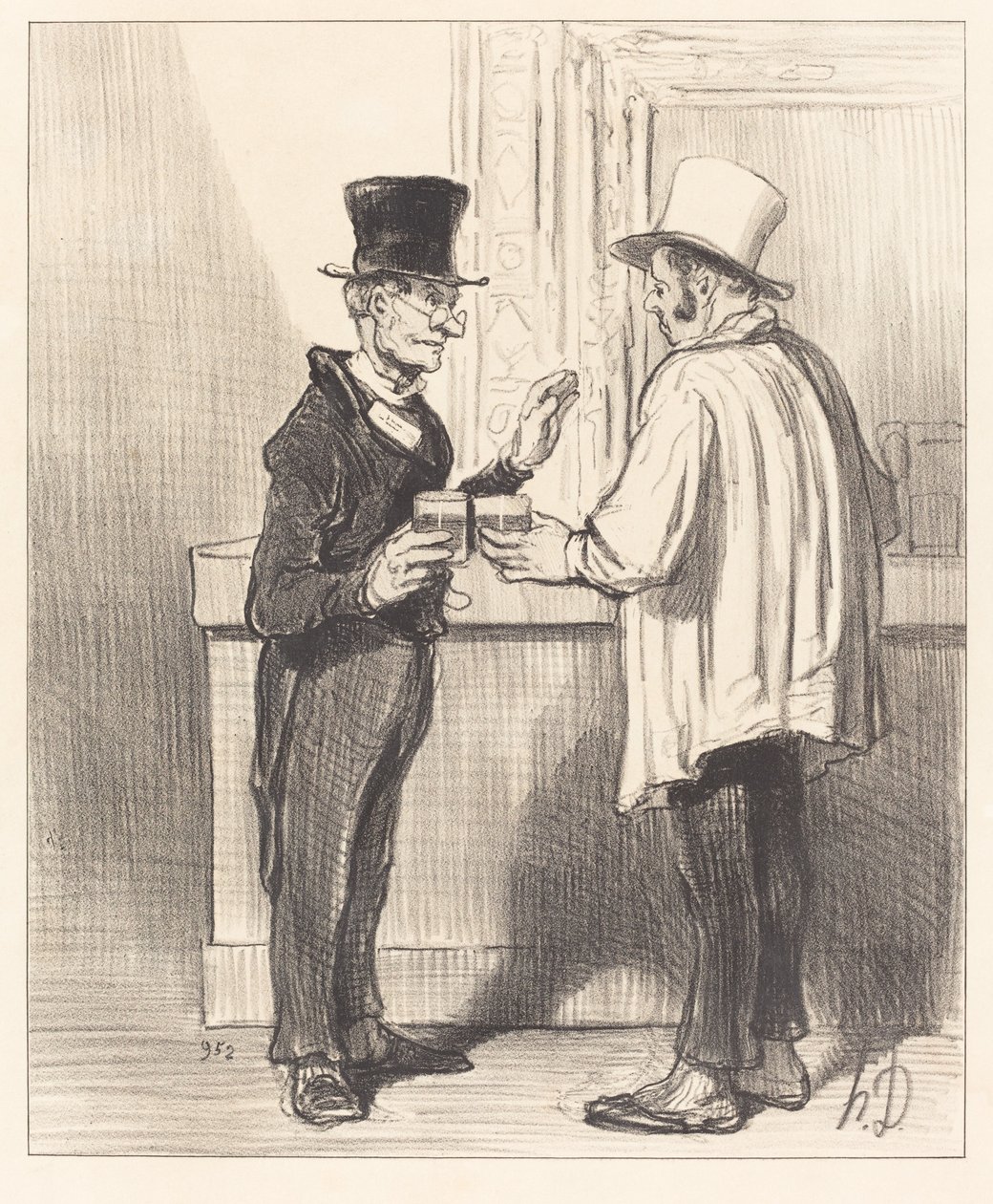 Um Defensor... conversando... em seu gabinete habitual de Honoré Daumier