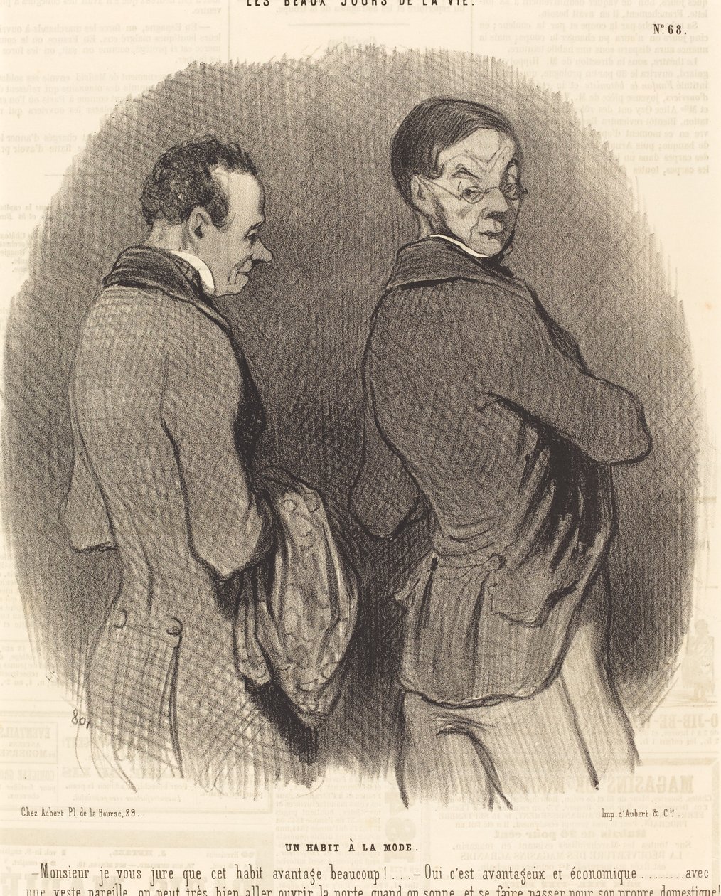 Uma roupa da moda de Honoré Daumier