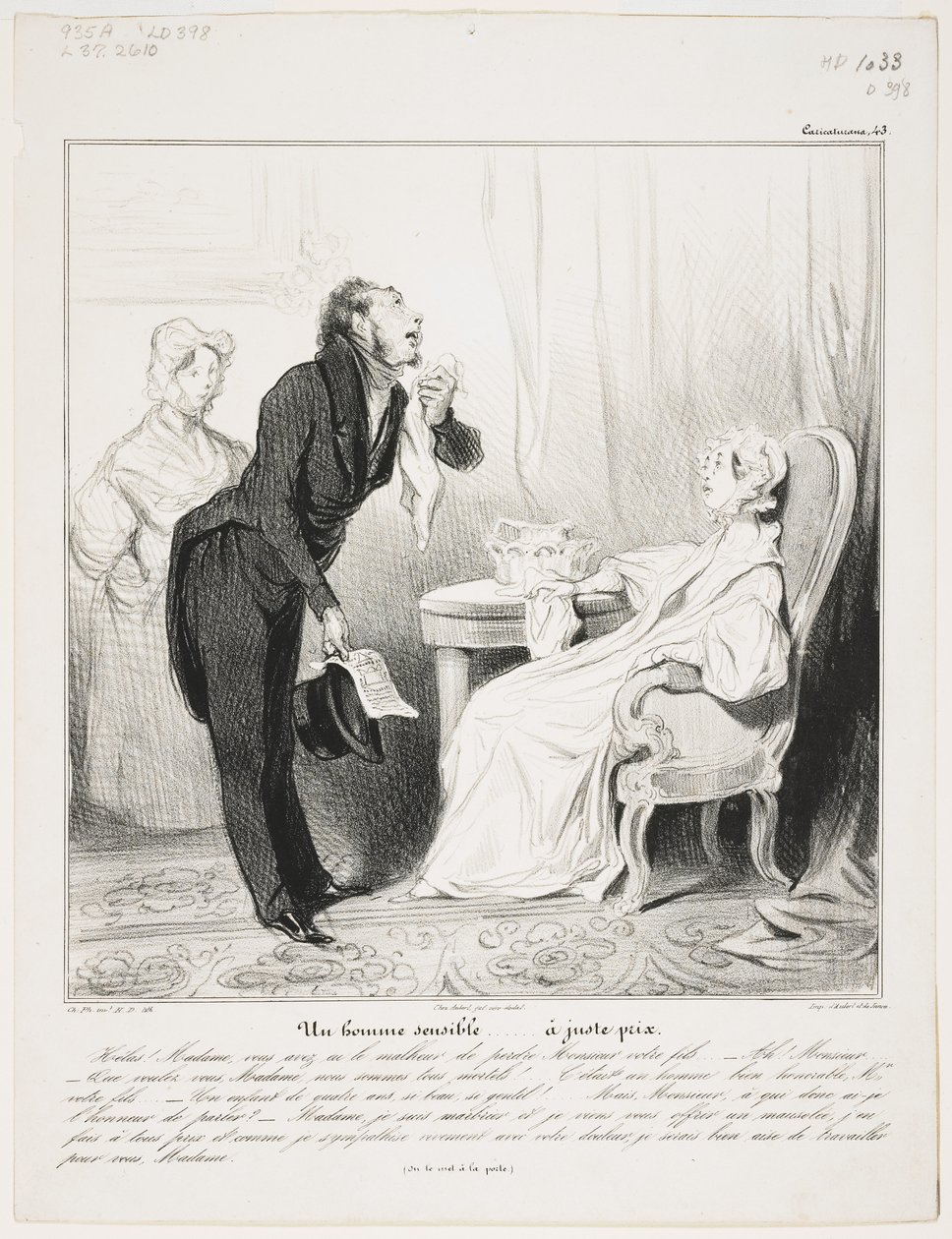 Um Homme Sensível (Caricaturana 43) de Honoré Daumier