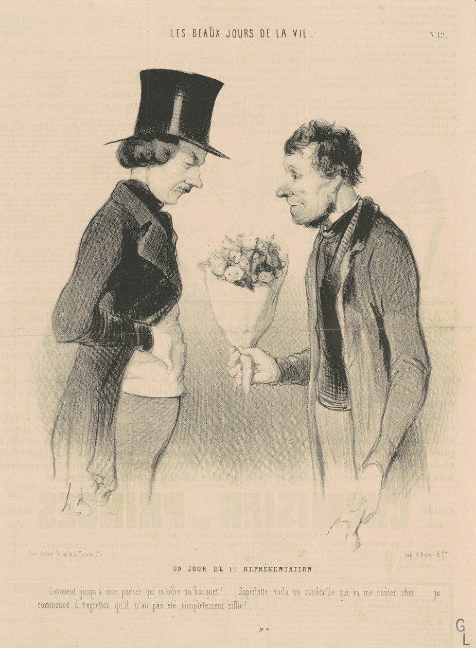 Un Jour de 1ère Représentation de Honoré Daumier