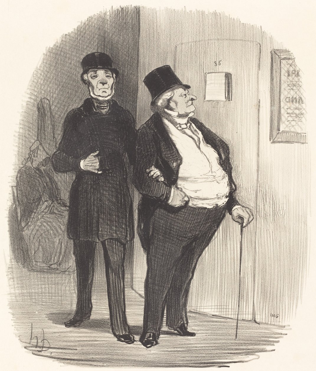 Um dia de representação de benefícios... de Honoré Daumier