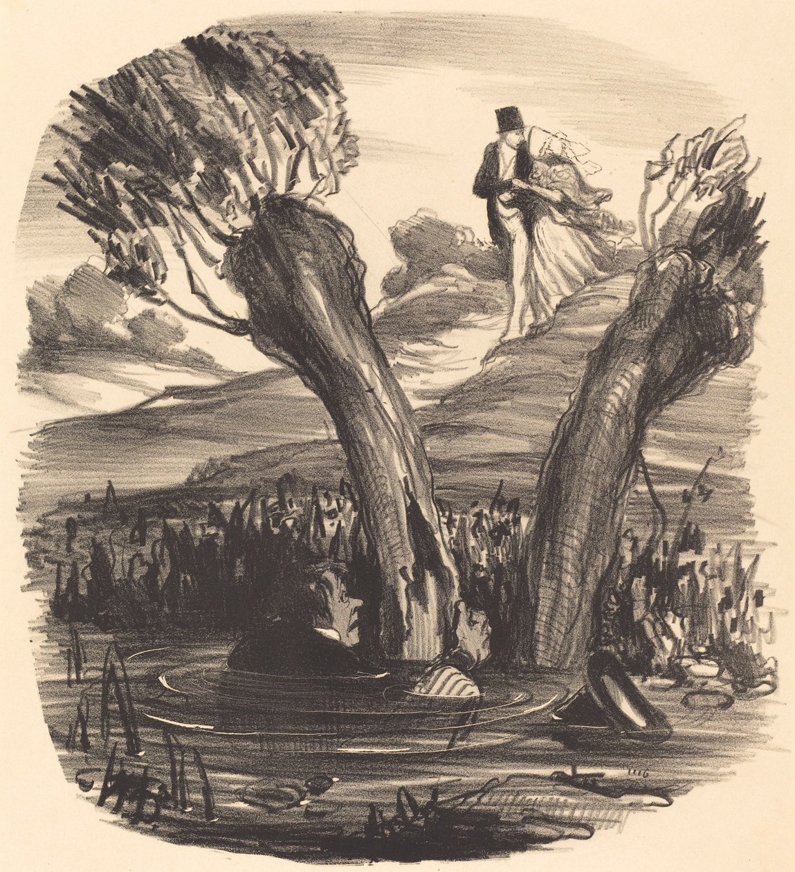 Um marido queimado pelo fogo do ciúme de Honoré Daumier