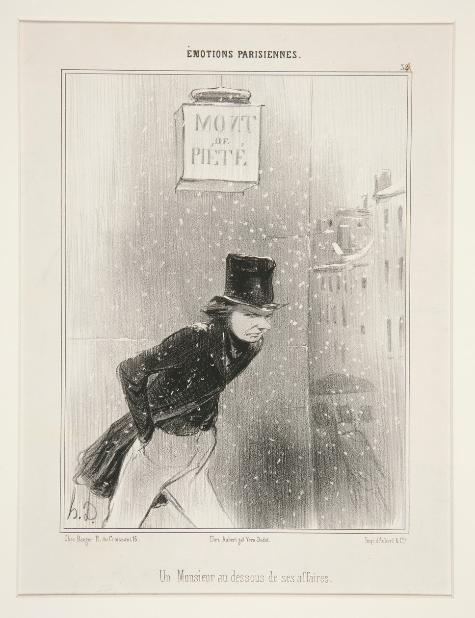 Um homem no fundo dos seus assuntos de Honoré Daumier