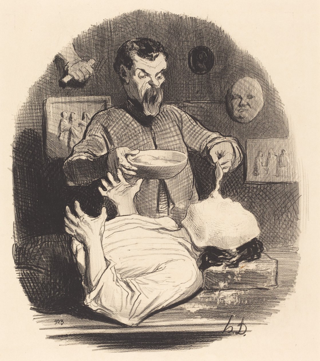 Um cavalheiro que quer dar a si mesmo a satisfação... de Honoré Daumier