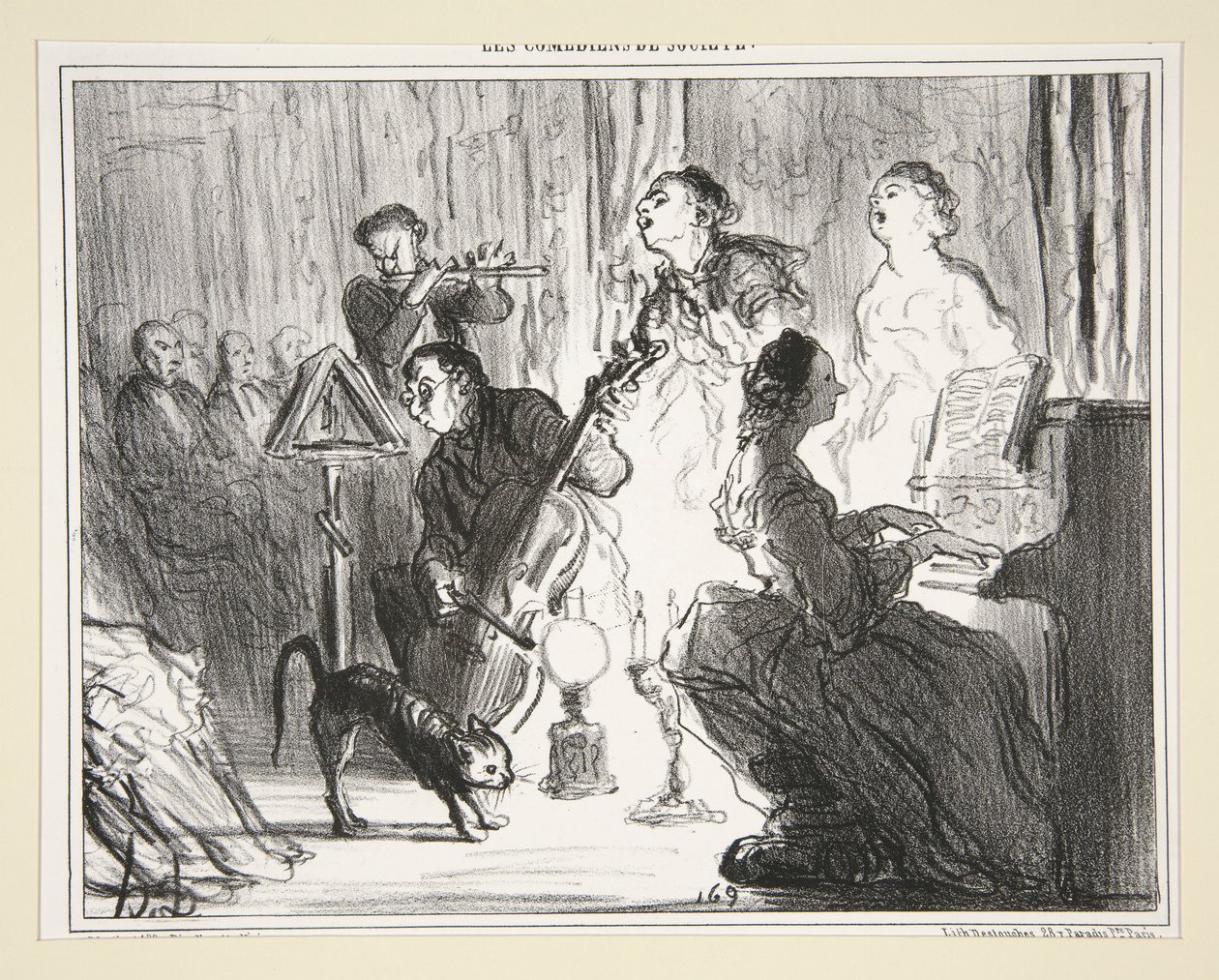 An Orchestra in a Very Comme il faut House, nº. 8 de Os Comediantes da Sociedade de Honoré Daumier