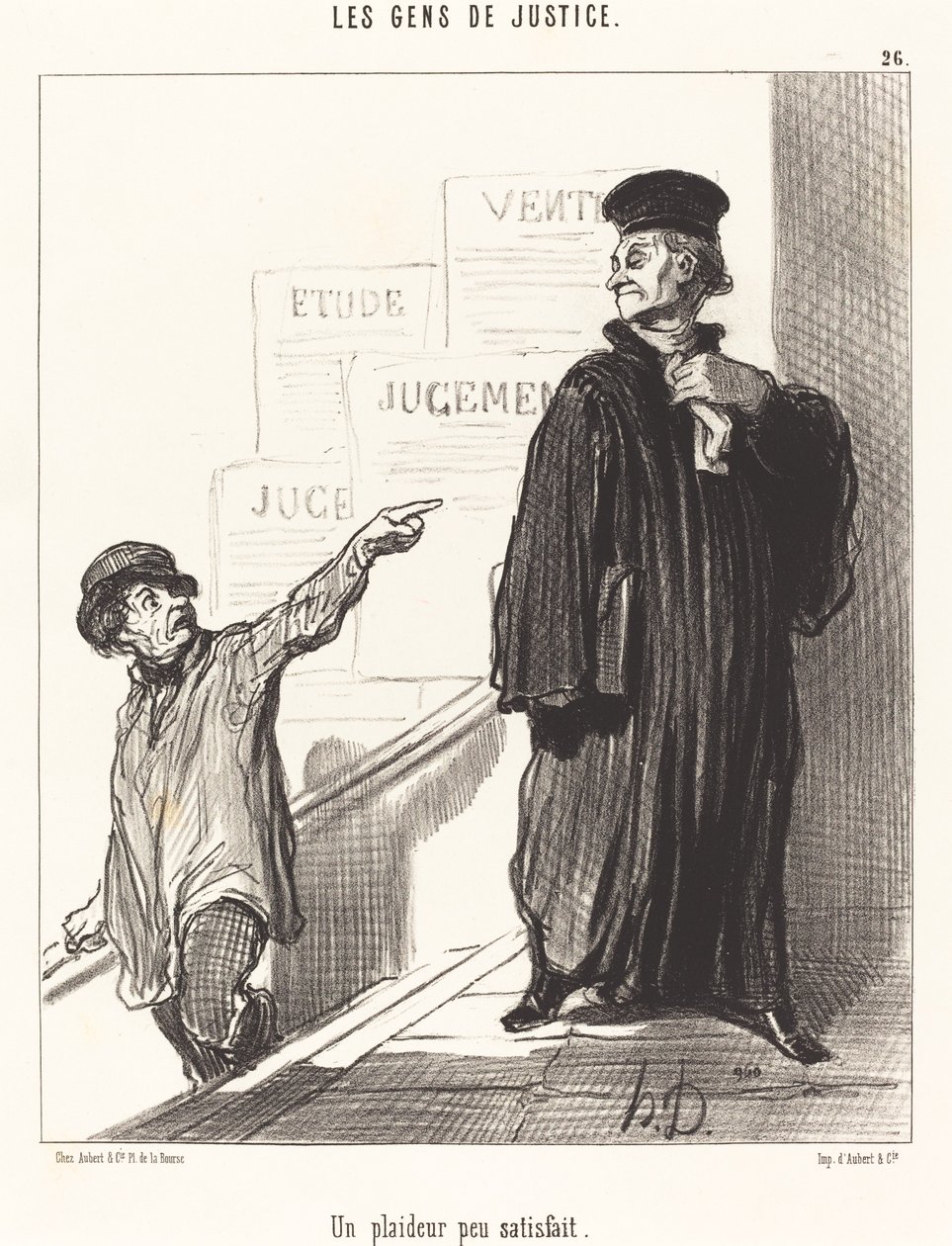 Um litigante insatisfeito de Honoré Daumier
